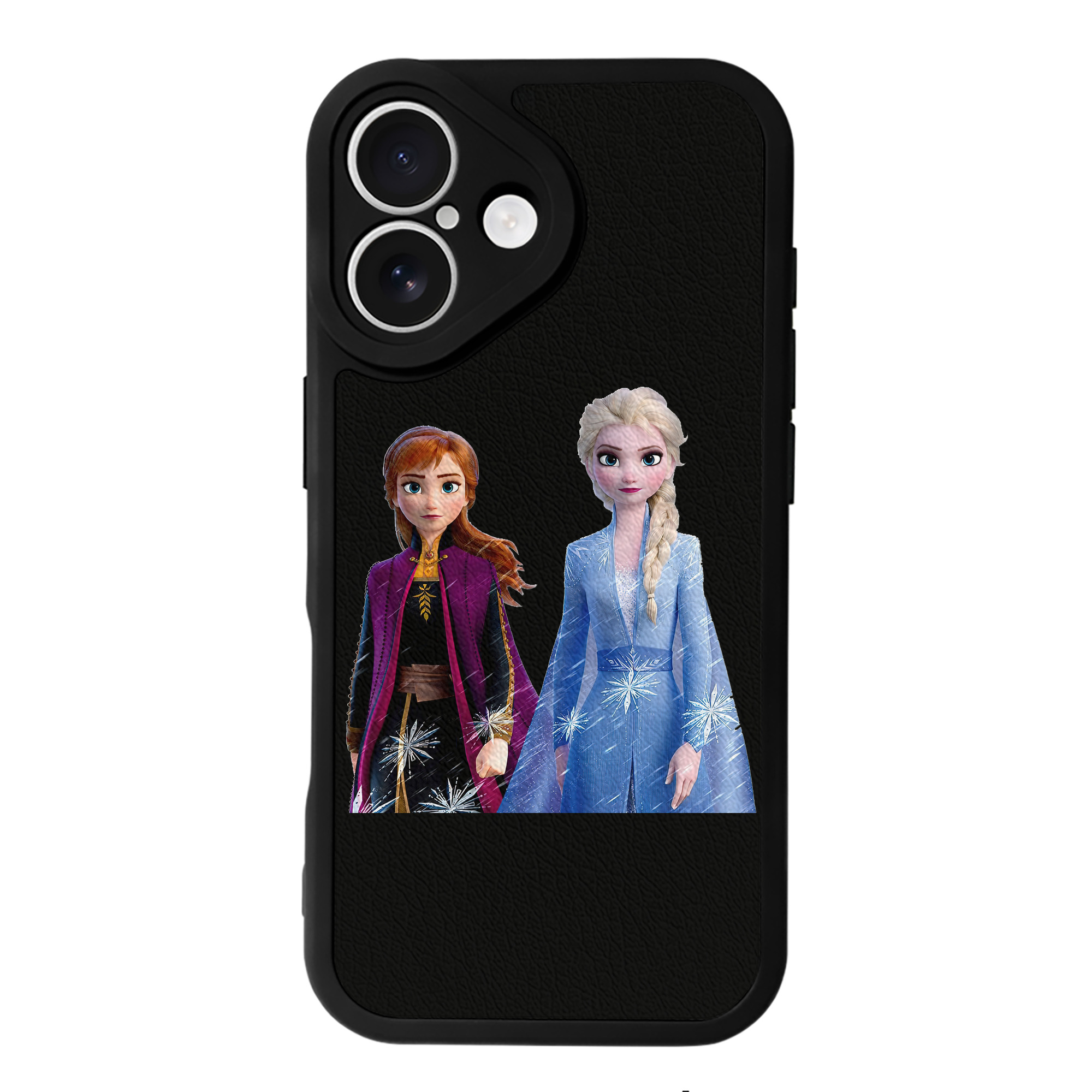 （画像用） アナと雪の女王 アンナ エルサ Frozen Anna Elsa 【iPhone 16シリーズ対応】シリコンスマホケース（レザー調） 材質：シリコン